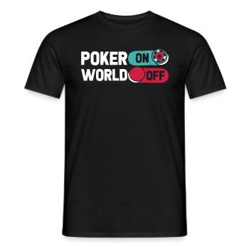 Poker Poker sur World Off - T-shirt homme - noir - Devant - AI Model Male 178 light (178cm)