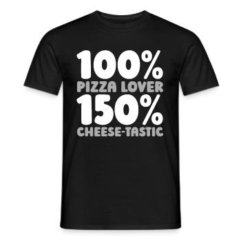Pizza - T-shirt homme - noir - Devant - AI Model Male 178 light (178cm)