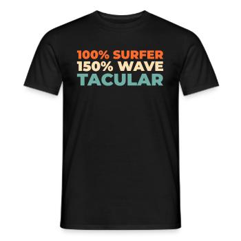 Surfer Surfen - Männer T-Shirt - Schwarz - Vorne - AI Model Male 178 light (178cm)