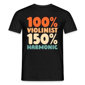 Violin Violin - Men's T-Shirt - black - Front - AI Model Male 178 light (178cm)