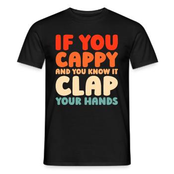 Capybara Wasserschwein - Männer T-Shirt - Schwarz - Vorne - AI Model Male 178 light (178cm)