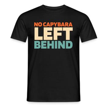 Capybara Wasserschwein - Männer T-Shirt - Schwarz - Vorne - AI Model Male 178 light (178cm)