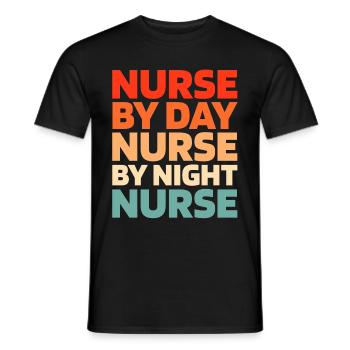 Krankenschwester - Männer T-Shirt - Schwarz - Vorne - AI Model Male 178 light (178cm)