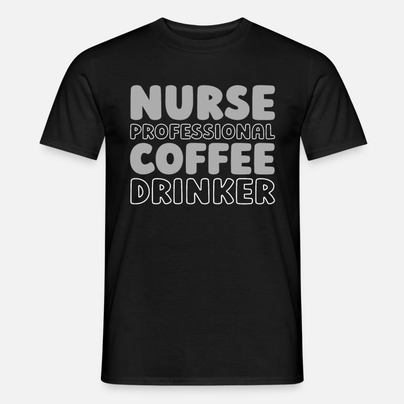 Krankenschwester Kaffee - Männer T-Shirt - Schwarz