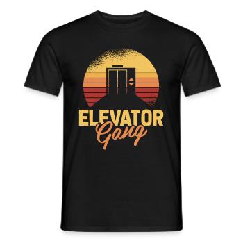 Elevator Elevator - Men's T-Shirt - black - Front - AI Model Male 178 light (178cm)