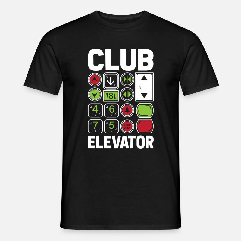 Boutons d’ascenseur d’ascenseur - T-shirt homme - noir