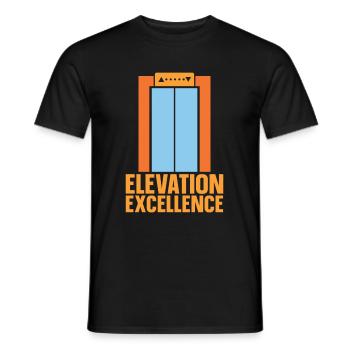 Elevator Elevator - Men's T-Shirt - black - Front - AI Model Male 178 light (178cm)