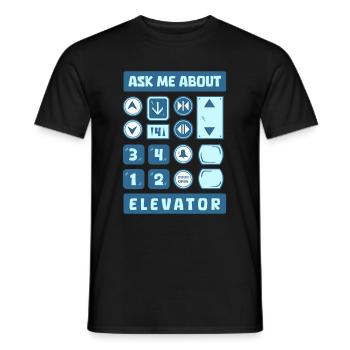 Elevator Elevator - Men's T-Shirt - black - Front - AI Model Male 178 light (178cm)