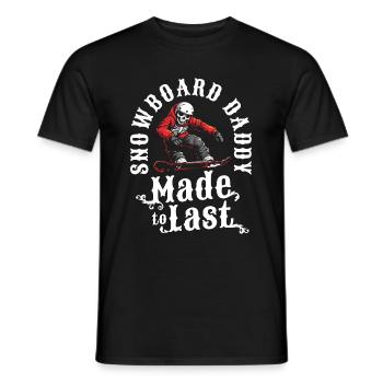 Snowboard Snowboarder Skelett Fathers Day Dad - Männer T-Shirt - Schwarz - Vorne - AI Model Male 178 light (178cm)