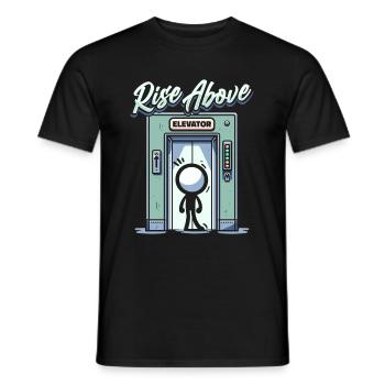 Fahrstuhl Aufzug - Männer T-Shirt - Schwarz - Vorne - AI Model Male 178 light (178cm)