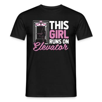 Elevator Elevator - Men's T-Shirt - black - Front - AI Model Male 178 light (178cm)