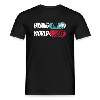 Farmer Farming On World Off - Men's T-Shirt - black - Front - AI Model Male 178 light (178cm)
