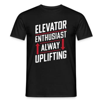 Elevator Elevator - Men's T-Shirt - black - Front - AI Model Male 178 light (178cm)