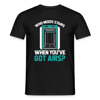 Elevator Elevator - Men's T-Shirt - black - Front - AI Model Male 178 light (178cm)