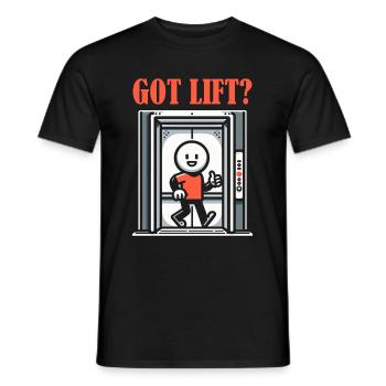 Elevator Elevator - Men's T-Shirt - black - Front - AI Model Male 178 light (178cm)