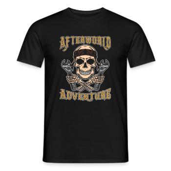 Mécanicien de moto Afterworld Adventure - T-shirt homme - noir - Devant - AI Model Male 178 light (178cm)