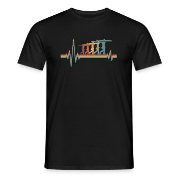 Drechseln Drechsler Ekg Heartbeat - Männer T-Shirt - Schwarz - Vorne - AI Model Male 178 light (178cm)