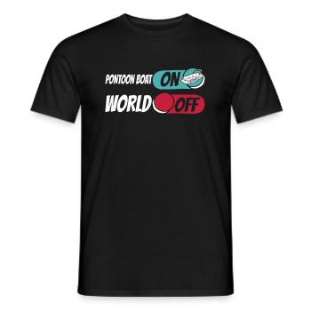 Pontonboot Bateau Ponton On World Off - T-shirt homme - noir - Devant - AI Model Male 178 light (178cm)