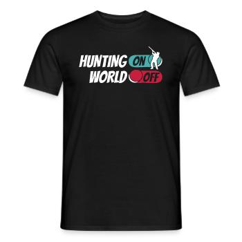 Jagen Jäger Jagd Hunting On World Off - Men's T-Shirt - black - Front - AI Model Male 178 light (178cm)