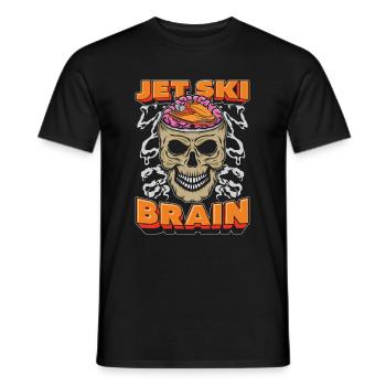 Jet Ski Schädel Jet Ski Brain - Männer T-Shirt - Schwarz - Vorne - AI Model Male 178 light (178cm)