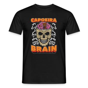 Capoeira Martial Dance Skull Capoeira Brain - Men's T-Shirt - black - Front - AI Model Male 178 light (178cm)