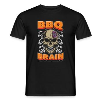 Bbq Grilling Skull Bbq Brain - Men's T-Shirt - black - Front - AI Model Male 178 light (178cm)
