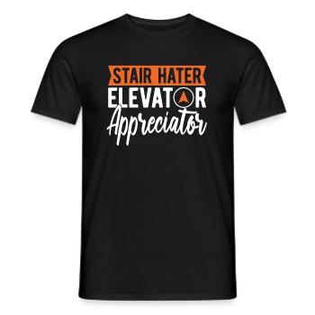 Elevator Elevator - Men's T-Shirt - black - Front - AI Model Male 178 light (178cm)