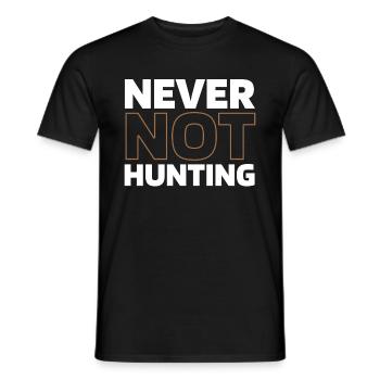 Hunting Hunter Hunting - Men's T-Shirt - black - Front - AI Model Male 178 light (178cm)