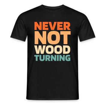 Drechseln Drechsler - Männer T-Shirt - Schwarz - Vorne - AI Model Male 178 light (178cm)