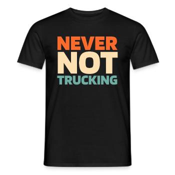 Lkw Fahrer Trucker Lastwagenfahrer - Männer T-Shirt - Schwarz - Vorne - AI Model Male 178 light (178cm)