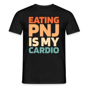 Citation cardio amusante au beurre de cacahuète - T-shirt homme - noir - Devant - AI Model Male 178 light (178cm)