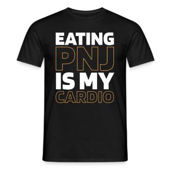 Citation cardio amusante au beurre de cacahuète - T-shirt homme - noir - Devant - AI Model Male 178 light (178cm)
