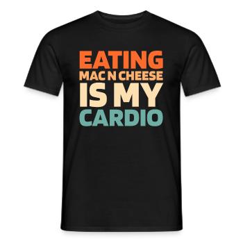 Mac N Cheese Mac And Cheese Funny Cardio Quote - Männer T-Shirt - Schwarz - Vorne - AI Model Male 178 light (178cm)