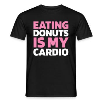 Donut Funny Cardio Quote - Männer T-Shirt - Schwarz - Vorne - AI Model Male 178 light (178cm)
