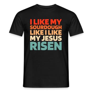 Pain au levain - T-shirt homme - noir - Devant - AI Model Male 178 light (178cm)