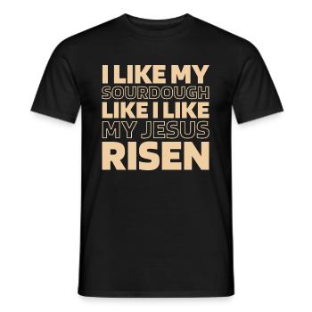 Pain au levain - T-shirt homme - noir - Devant - AI Model Male 178 light (178cm)