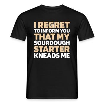 Sourdough bread - Men's T-Shirt - black - Front - AI Model Male 178 light (178cm)