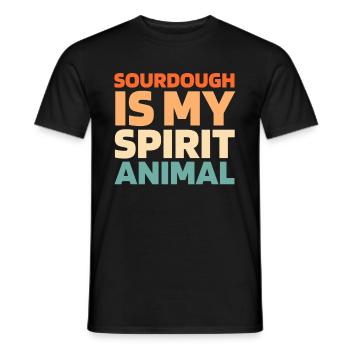 Pain au levain - T-shirt homme - noir - Devant - AI Model Male 178 light (178cm)