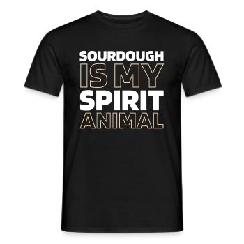 Pain au levain - T-shirt homme - noir - Devant - AI Model Male 178 light (178cm)