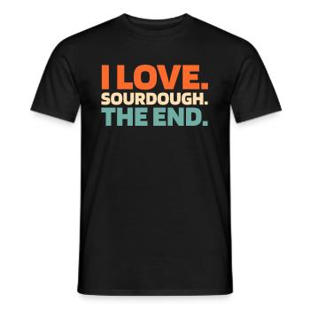 Sourdough bread - Men's T-Shirt - black - Front - AI Model Male 178 light (178cm)