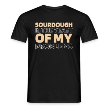 Pain au levain - T-shirt homme - noir - Devant - AI Model Male 178 light (178cm)