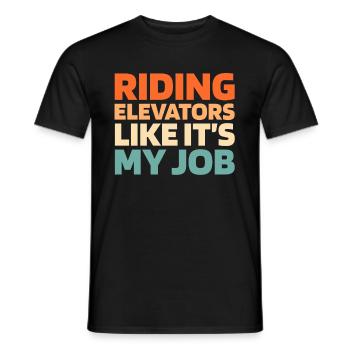 Elevator Elevator - Men's T-Shirt - black - Front - AI Model Male 178 light (178cm)