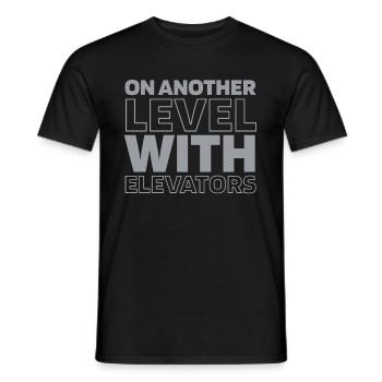 Elevator Elevator - Men's T-Shirt - black - Front - AI Model Male 178 light (178cm)