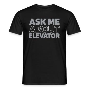 Elevator Elevator - Men's T-Shirt - black - Front - AI Model Male 178 light (178cm)