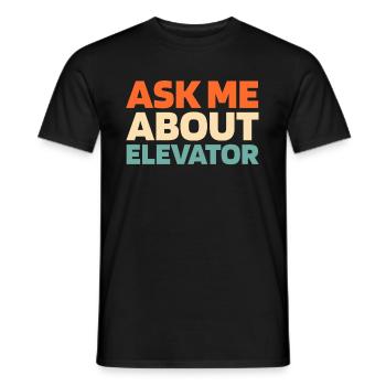 Fahrstuhl Aufzug - Männer T-Shirt - Schwarz - Vorne - AI Model Male 178 light (178cm)