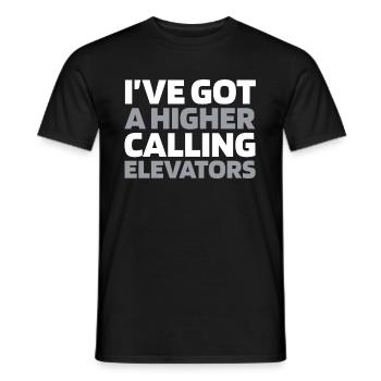 Elevator Elevator - Men's T-Shirt - black - Front - AI Model Male 178 light (178cm)