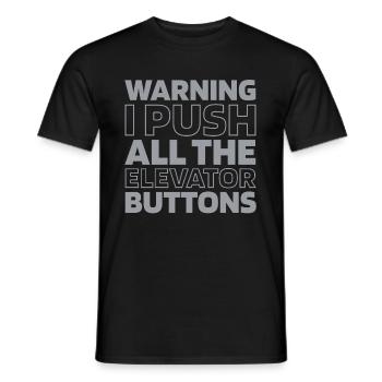 Fahrstuhl Aufzug - Männer T-Shirt - Schwarz - Vorne - AI Model Male 178 light (178cm)