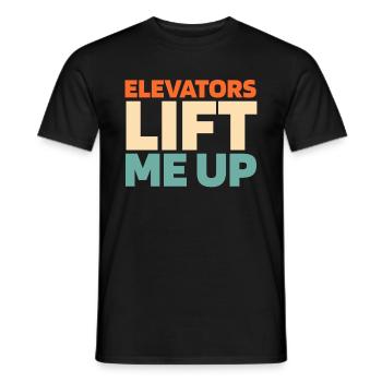 Elevator Elevator - Men's T-Shirt - black - Front - AI Model Male 178 light (178cm)