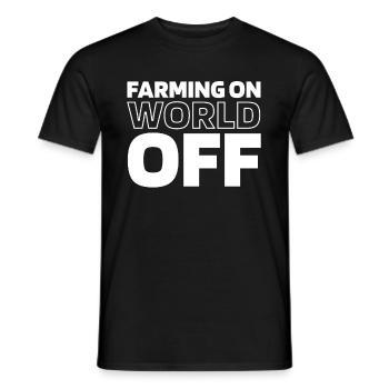 Farmer Farming On World Off - Men's T-Shirt - black - Front - AI Model Male 178 light (178cm)