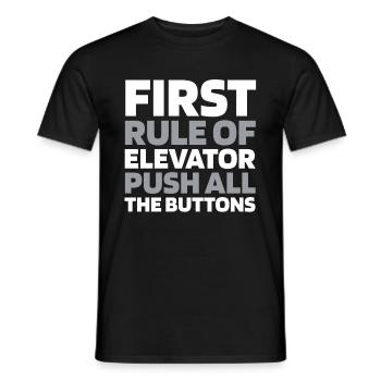 Elevator Elevator - Men's T-Shirt - black - Front - AI Model Male 178 light (178cm)